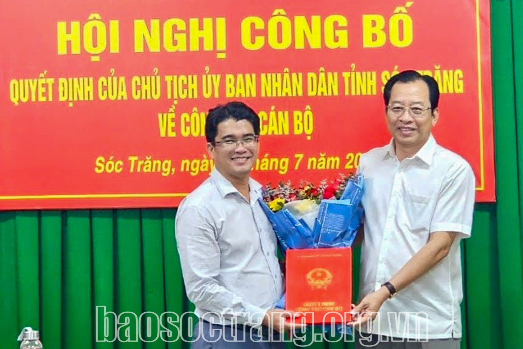 Bổ nhiệm đồng chí Nguyễn Văn Thử giữ chức Phó Giám đốc Sở Tài nguyên và Môi trường Sóc Trăng
