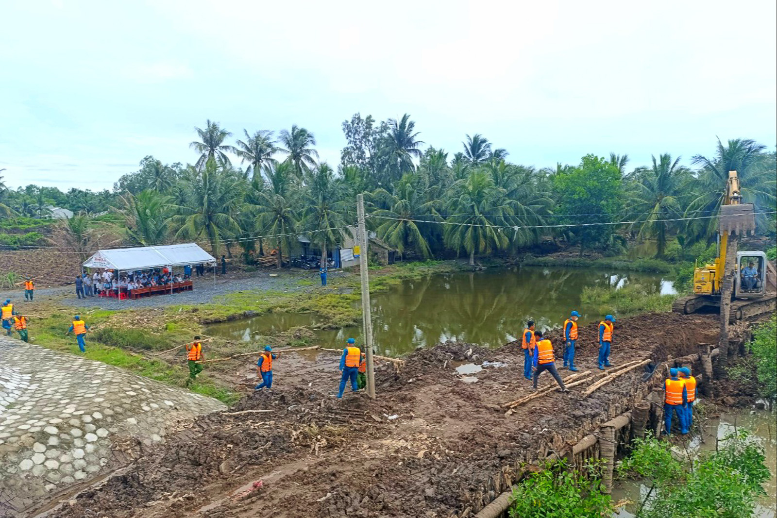 Diễn tập phòng, chống thiên tai - tìm kiếm cứu nạn xã An Thạnh 3