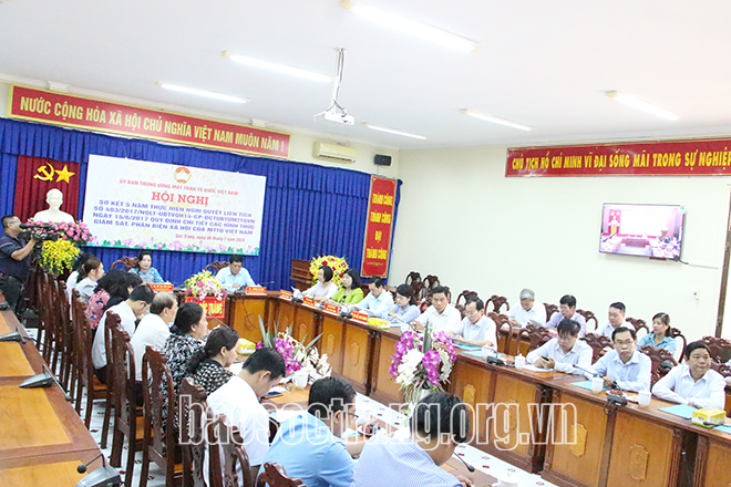 Công tác giám sát, phản biện xã hội của Mặt trận Tổ quốc đi vào chiều sâu, hiệu quả, thiết thực